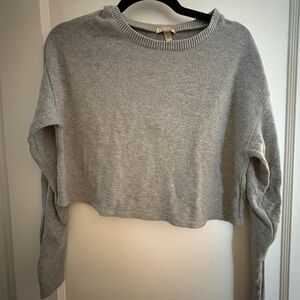 Bordeaux Gray Cropped Sweater
